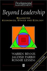 Cover of: Beyond Leadership: Balancing Economics, Ethics and Ecology (Developmental Management)