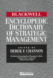 Cover of: The Blackwell encyclopedic dictionary of strategic management