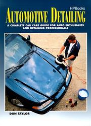 Cover of: Automotive detailing by Taylor, Don