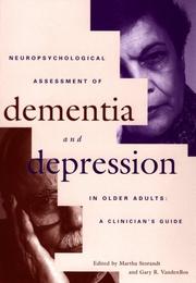 Cover of: Neuropsychological Assessment of Dementia and Depression in Older Adults by 