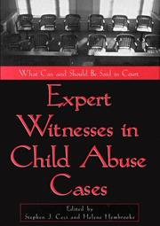 Cover of: Expert witnesses in child abuse cases: what can and should be said in court