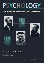 Cover of: Psychology: theoretical-historical perspectives