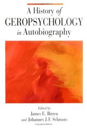 Cover of: ` History of Geropsychology in Autobiography