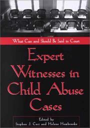 Cover of: Expert Witnesses in Child Abuse Cases: What Can and Should Be Said in Court