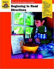 Cover of: Beginning to Read Directions Grades K-1 (Real-Life Reading Activities)