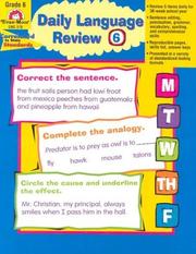 Cover of: Daily Language Review Grade 6