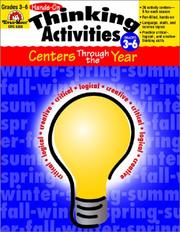 Cover of: Hands-On Thinking Activities,Centers Through the Year, Grades 3-6