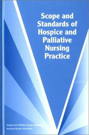 Cover of: Scope and Standards of Hospice and Palliative Nursing Practice (American Nurses Association)