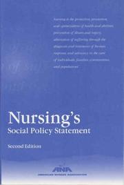 Cover of: Nursing's Social Policy Statement