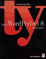 Corel WordPerfect 8 for Windows by Jan Weingarten