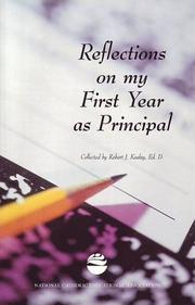 Cover of: Reflections on my first year as principal