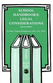Cover of: School Handbooks: Legal Considerations
