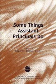 Cover of: Some things assistant principals do