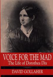 Cover of: Voice for the mad by David Gollaher