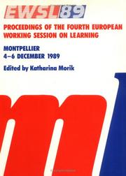 Cover of: EWSL 89: Proceedings of the Fourth European Working Session on Learning