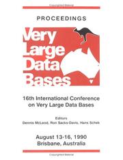 Cover of: Proceedings 1990 VLDB Conference, Volume 1 by VLDB, VLDB