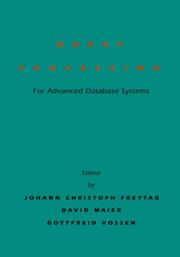 Cover of: Query processing for advanced database systems