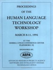 Cover of: Human Language Technology Workshop 1994 (Human Language Technology Workshop Proceedings)