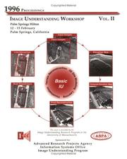 Cover of: DARPA Image Understanding Proceedings 1996