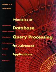 Cover of: Principles of database query processing for advanced applications