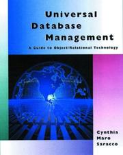 Cover of: Universal database management by Cynthia Maro Saracco