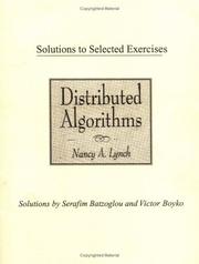 Cover of: Distributed Algorithms