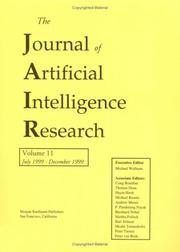 Cover of: Journal of Artificial Intelligence Research, Volume 11 (JAIR)