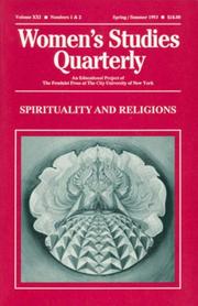 Cover of: Spirituality and Religions (Women's Studies Quarterly, Volume 21, Numbers 1 & 2 : Spring/Summer 1993)