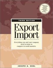 Cover of: Export import by Joseph A. Zodl