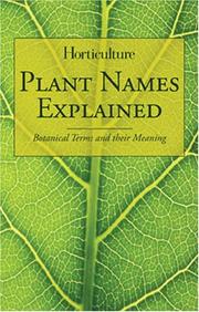 Cover of: Plant Names Explained by Mic Cady