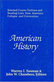 Cover of: American history by edited by Warren Susman and John Chambers.