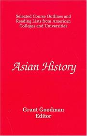 Cover of: Asian history by edited by Grant K. Goodman.