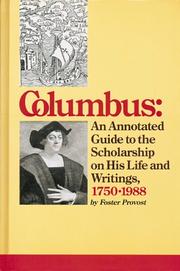 Cover of: Columbus | Foster Provost
