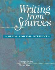 Cover of: Writing from sources: a guide for ESL students