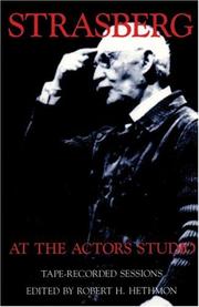 Cover of: Strasberg at the Actors Studio: tape-recorded sessions
