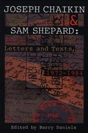 Cover of: Joseph Chaikin & Sam Shepard