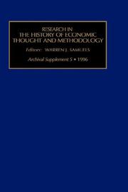 Research in the History of Economic Thought and Methodology by Warren J. Samuels