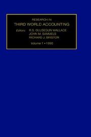 Cover of: Research in Third World Accounting | 