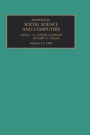 Cover of: ADV SOC SCI COM V3 (Advances in Social Science and Computers) by GARSON
