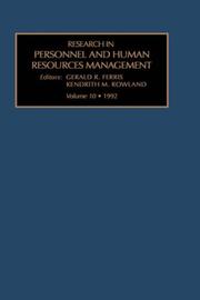 Cover of: RES PER HUM RES V10 (Research in Personnel and Human Resources Management) by FERRIS