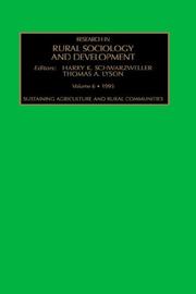 Cover of: Research in Rural Sociology and Development: Sustaining Agriculture and Rural Communities Vol 6 (Research in Rural Sociology and Development)