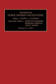 Cover of: ADV PUB INT ACC V6 (Advances in Public Interest Accounting)