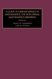 A Guide to library service in mathematics by Nancy D. Anderson, ANDERSON