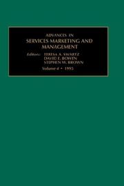 Cover of: Advances in Services Marketing and Management: Research and Practice by Teresa A. Swartz