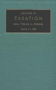 Advances in Taxation by Thomas M. Porcano