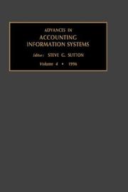 Cover of: Advances in Accounting Information Systems: Vol 4 (Advances in Accounting Information Systems)