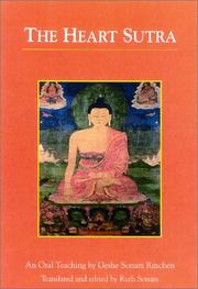 Cover of: The Heart sutra by Sonam Rinchen