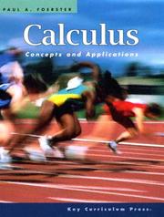 Cover of: Calculus: Concepts and Applications