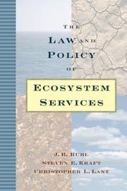 Cover of: The Law and Policy of Ecosystem Services