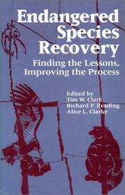 Cover of: Endangered species recovery: finding the lessons, improving the process